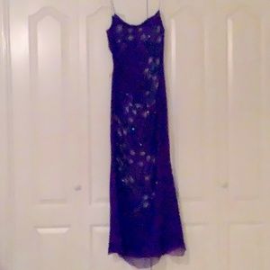 Alyce lightly beaded purple prom dress